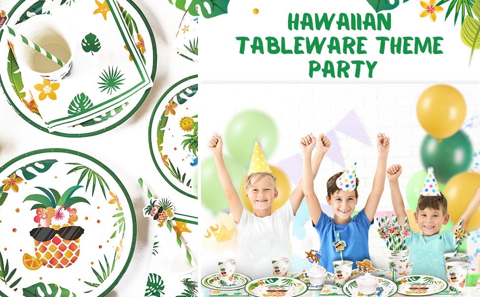 Hawaii Party Paper Tableware Set