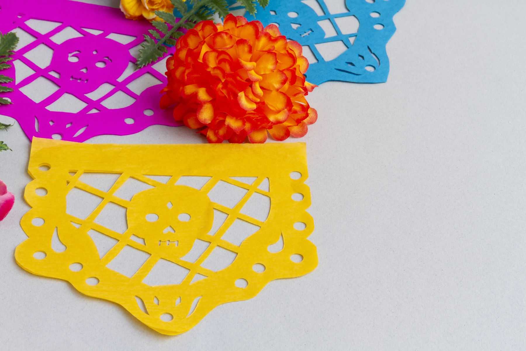 Mexican Paper Flowers papel picado party decorations