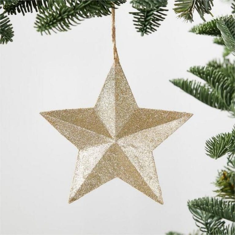 Personalized Family Christmas Ornaments Paper Glitter Stars Ornaments