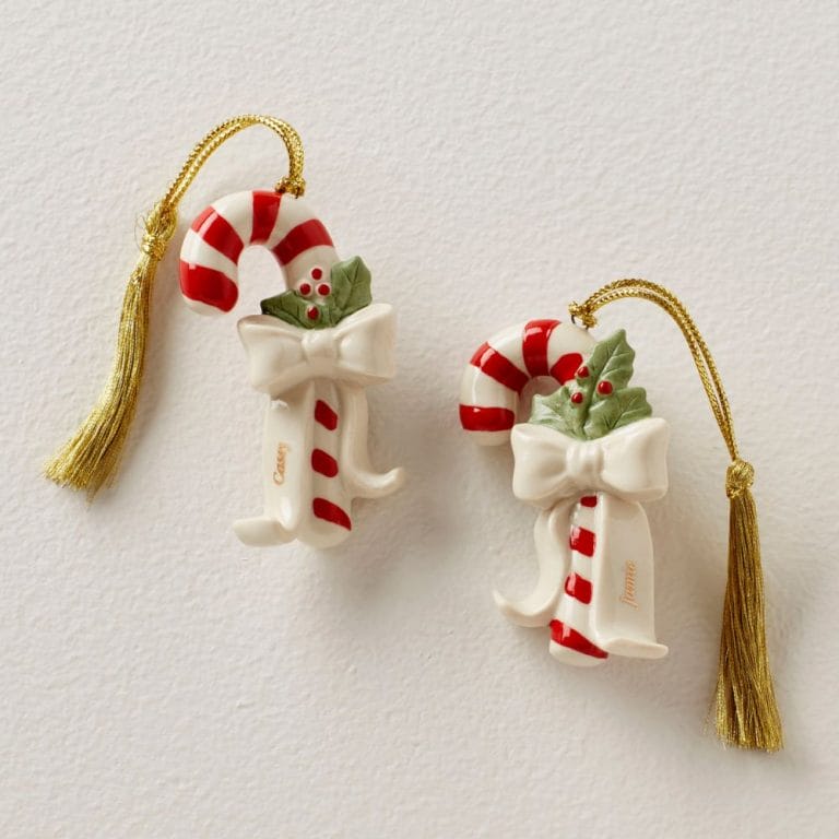 Personalized Forever Friends Candy Cane 2-Piece Ornament_y