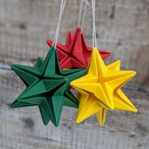 Personalized Ornaments For Christmas Eco Friendly Origami Paper Star Crafts