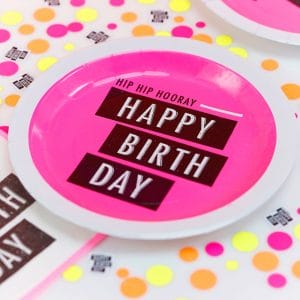 Personalized Paper Plates For Birthday Party Pink Disposable Plates