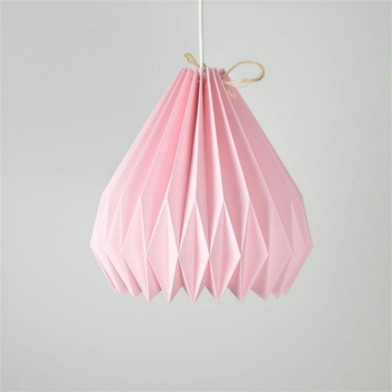 Pink Paper Chandelier Origami Lampshade