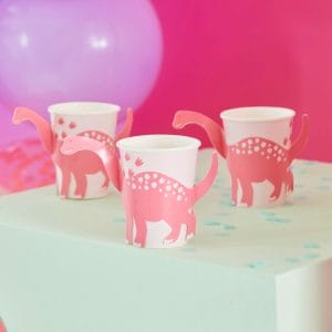 Producer of Personalised Pink Pop Out Dinosaur Paper Cups