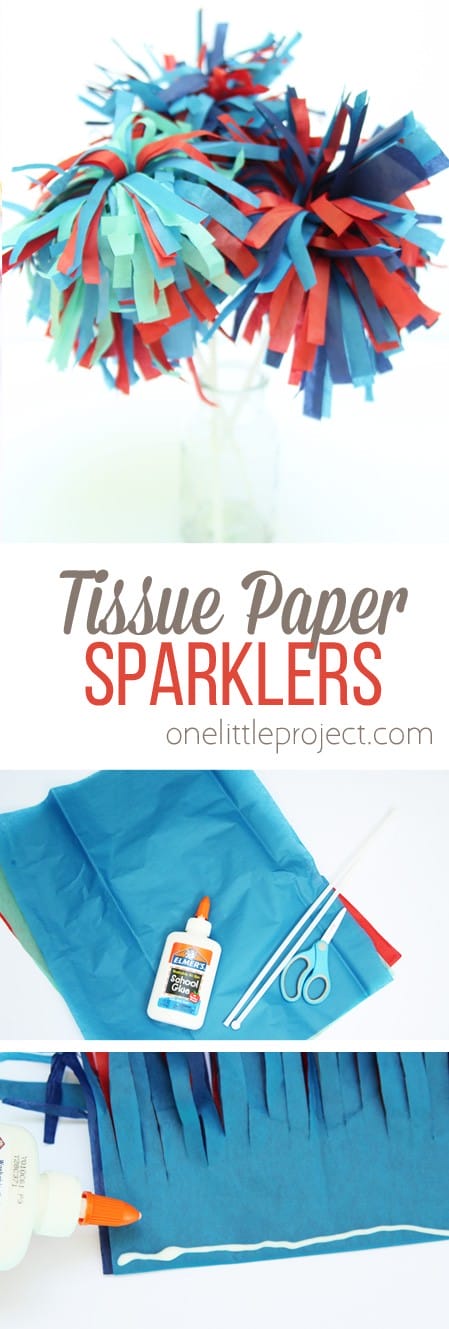 Tissue Paper Sparklers by One Little Project