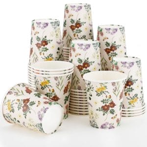 Vintage Wildflower Paper Cups 9 Oz Disposable Cups Factory