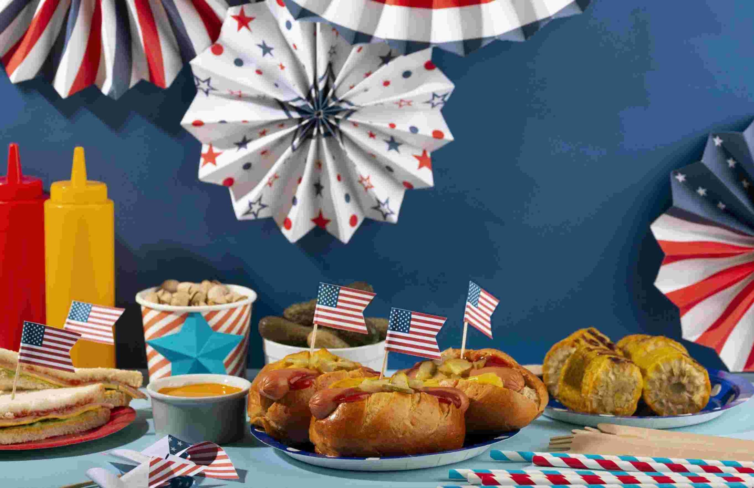 delicious hot dogs us 4th of july party decor scaled