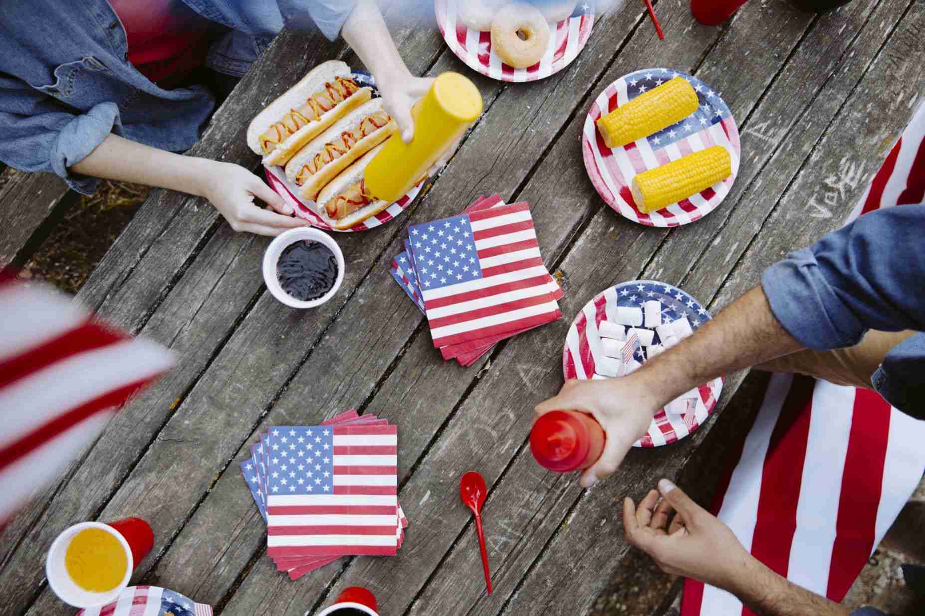 people eating table