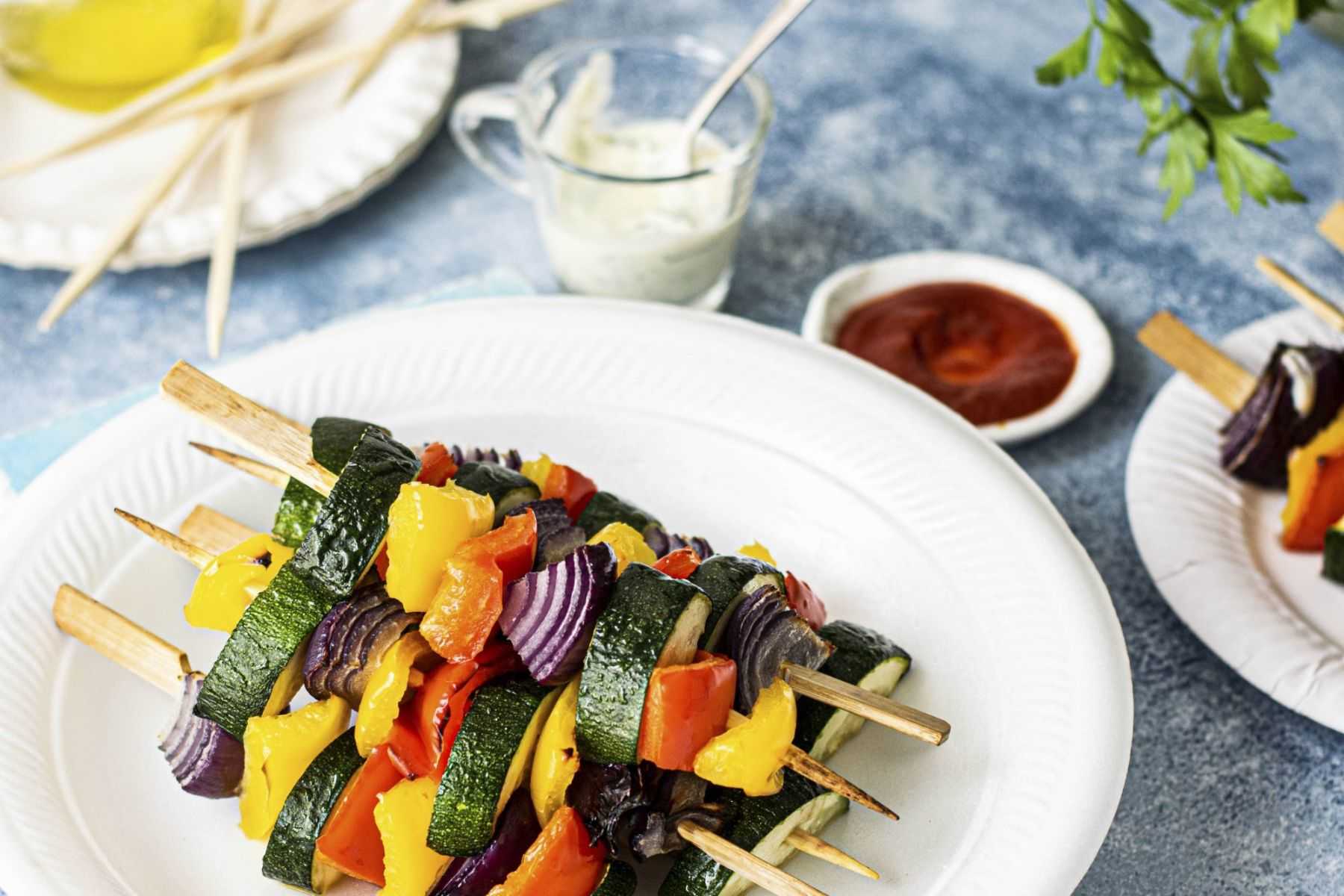 vegan grilled vegetable skewers recipe idea