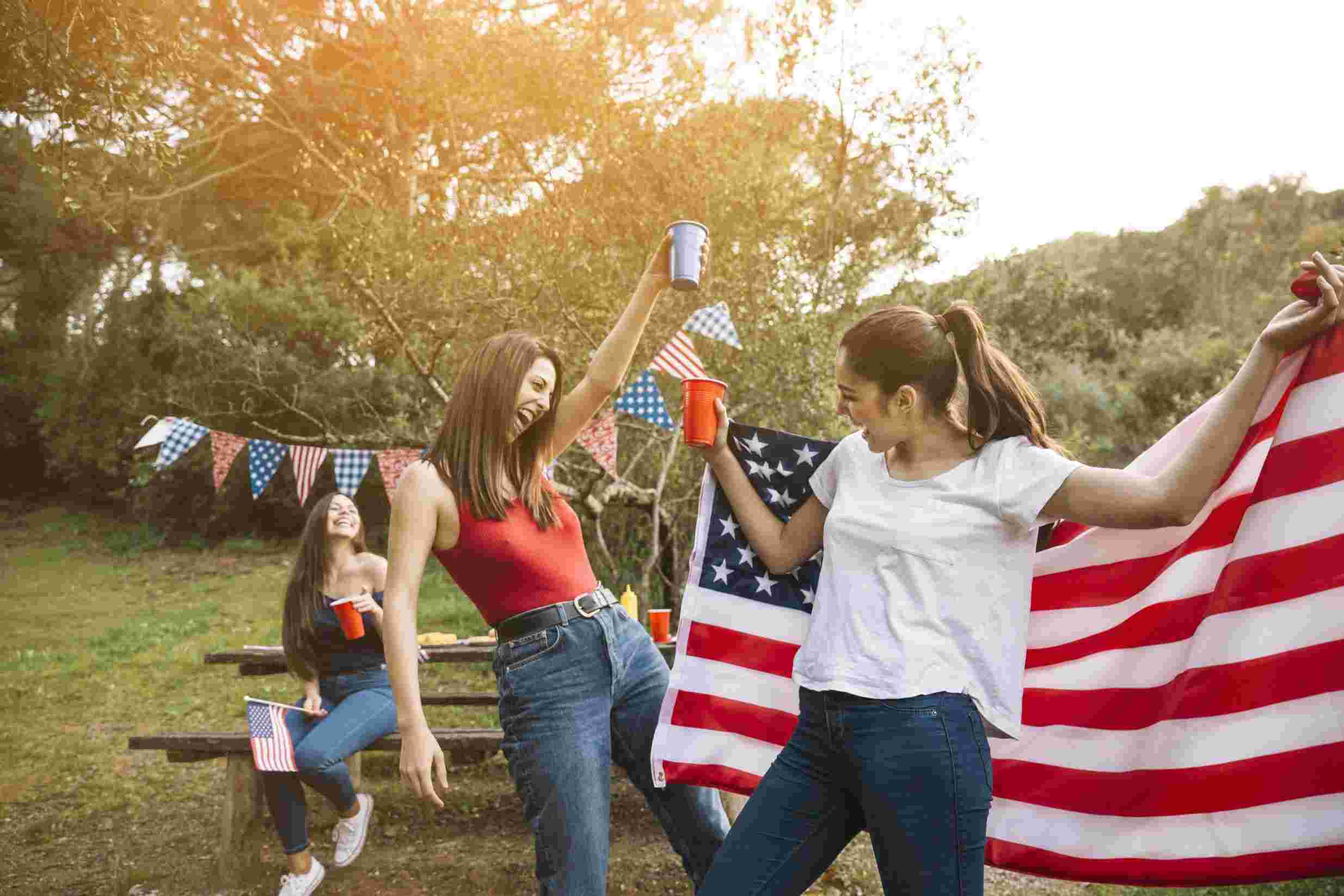 women having fun outdoors