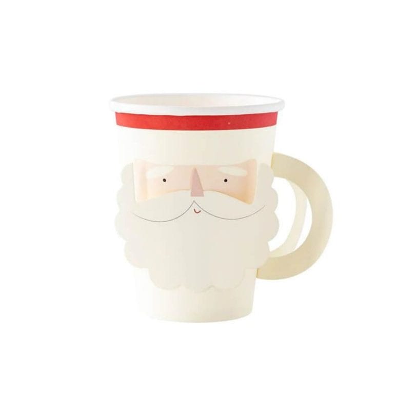 Believe Santa Face With Handle Paper Party Cups Wholesale