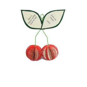 Book Art Cherries 3D Red Cherry Personalized Cherries Paper Fruit