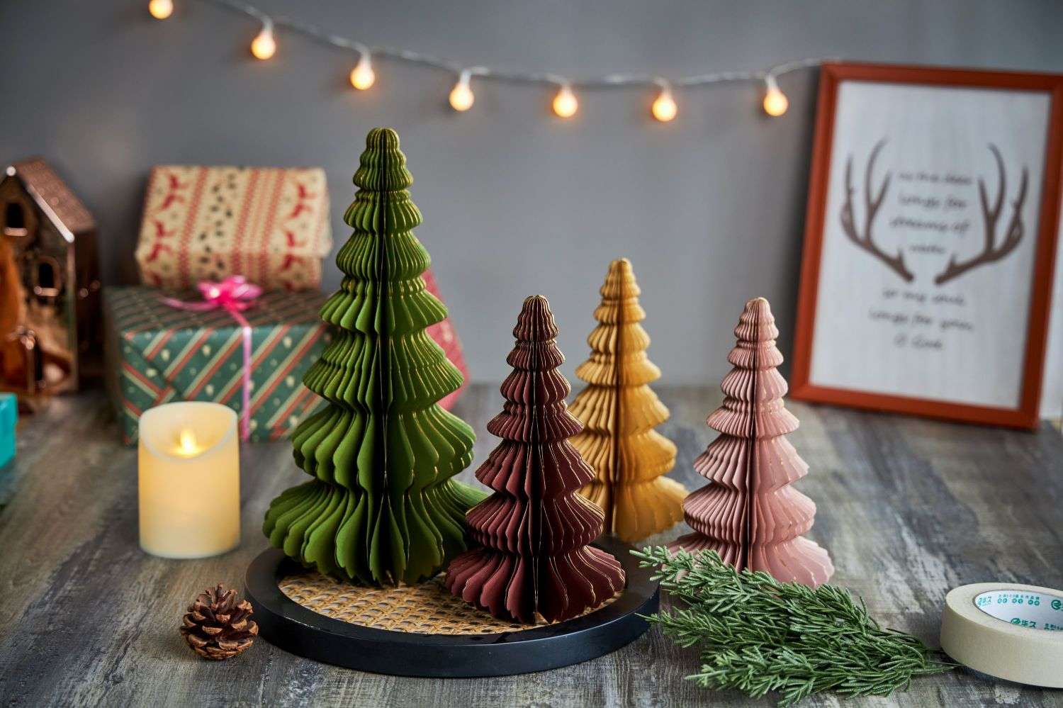 Bulk Customizable Christmas Paper Honeycomb Decor