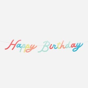 Colorful Personalized Happy Birthday Banner