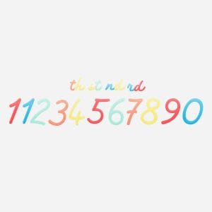 Colorful Personalized Happy Birthday Banner Number