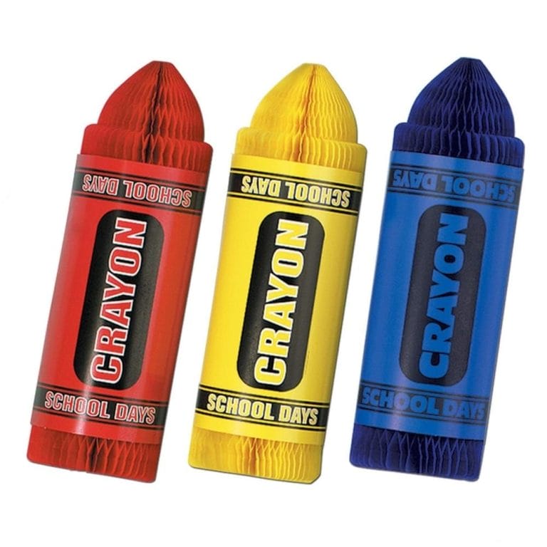 Honeycomb Crayons Printed Both Sides Honeycomb Tissue Crayon Hanging Decorations