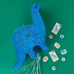 Personalized Blue Dinosaur Birthday Party Pinata