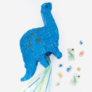 Personalized Blue Dinosaur Birthday Party Pinata Kit