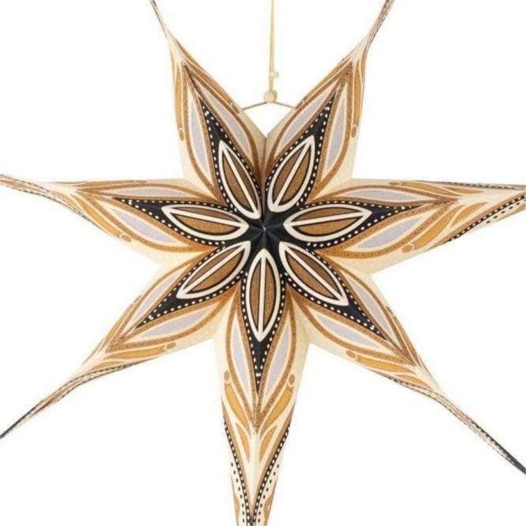 Personalized Christmas Star 3D Black and Gold Paper Star