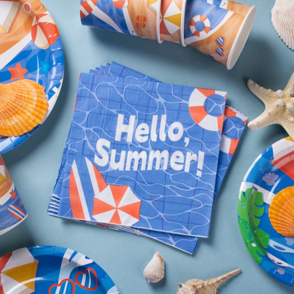 Summer Swimming Pool Party Napkins Supplier
