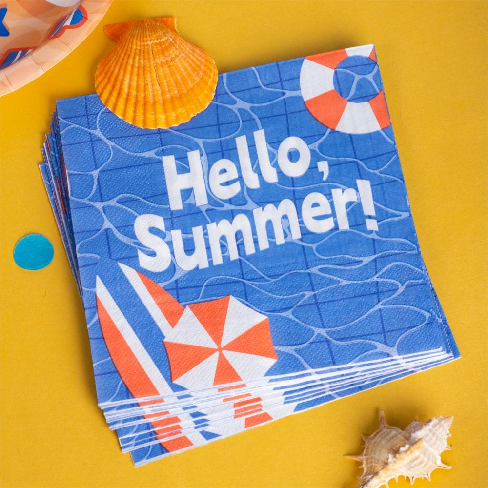 Swimming Pool Party Napkins Summer