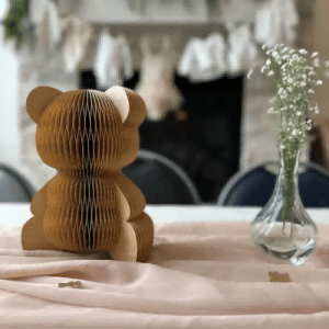Unique Valentines Day Bear Honeycomb Ornaments