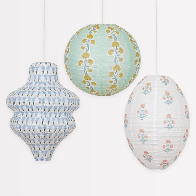 Bohemian Party Decorations Round, Oval And Wavy Custom Design Paper Lanterns