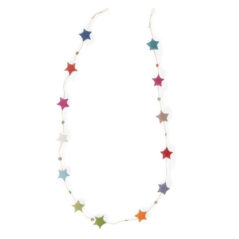 Christmas Handmade Rainbow Star Paper Garland