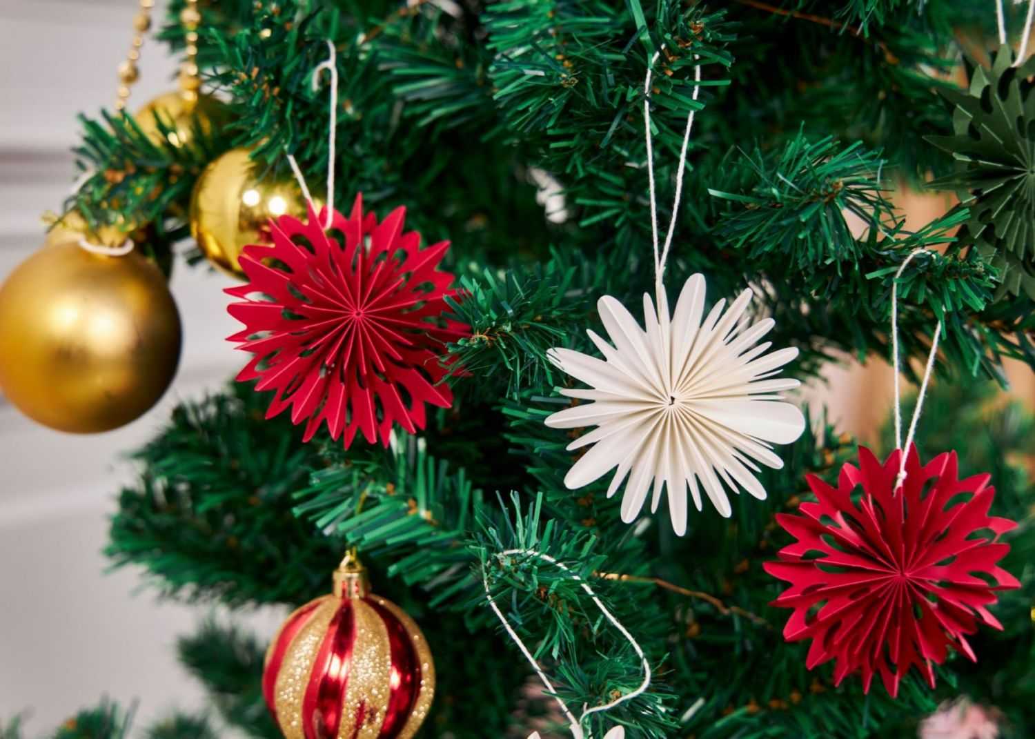 Christmas Mini Paper Fan Decorations