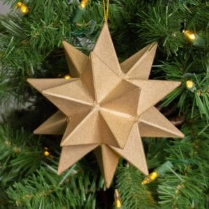 Craft Paper Mache Moravian Star Tree Ornaments