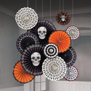 Creepy Wicked Hauntings Round Paper Fan Decorations Custom Design