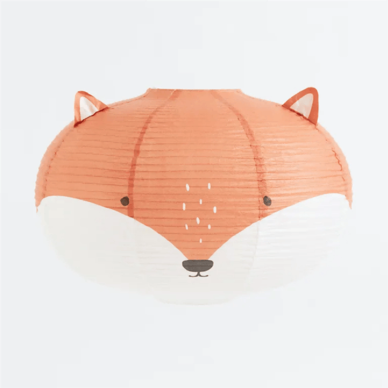 Custom Rice Paper Lampshade Fox-Shaped Lampshade In Rice Paper