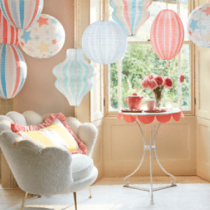 Custom Round Oval And Wavy Stripy Paper Lanterns