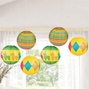 Fiesta Party Personalized Paper Lanterns Kit