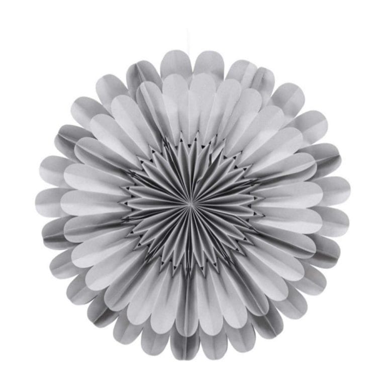 Gray Decorative Hollow Paper Fan Lamp Supplier