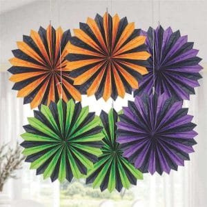 Halloween Striped Paper Fans Customized Design