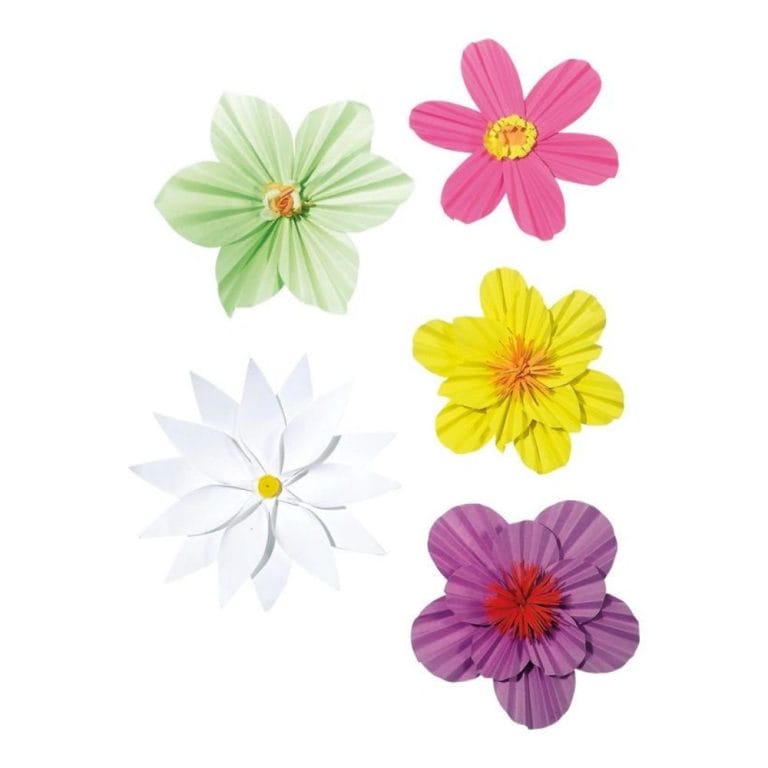 Multi-Coloured Paper Flower Set Paper Decorations Supplier