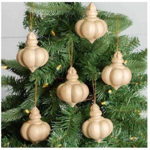 Paper Mache Ornaments DIY Bulb Christmas Tree Ornaments Supplier