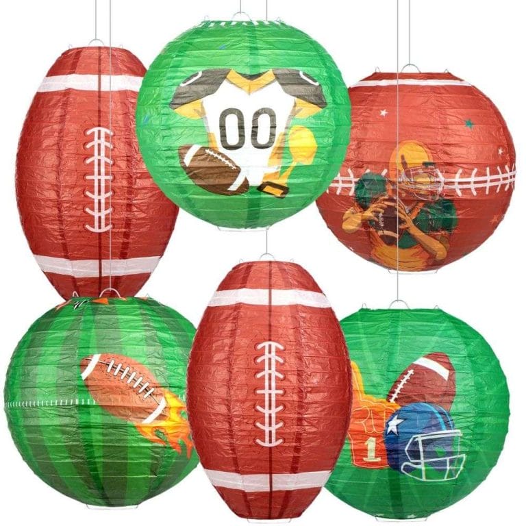 Super Bowl Party Decorations Football Hanging Paper Lanterns Supplier