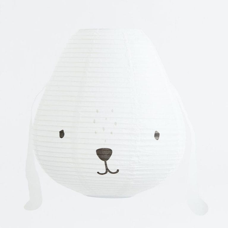 White Personalized Rabbit-Shaped Rice Paper Lampshade