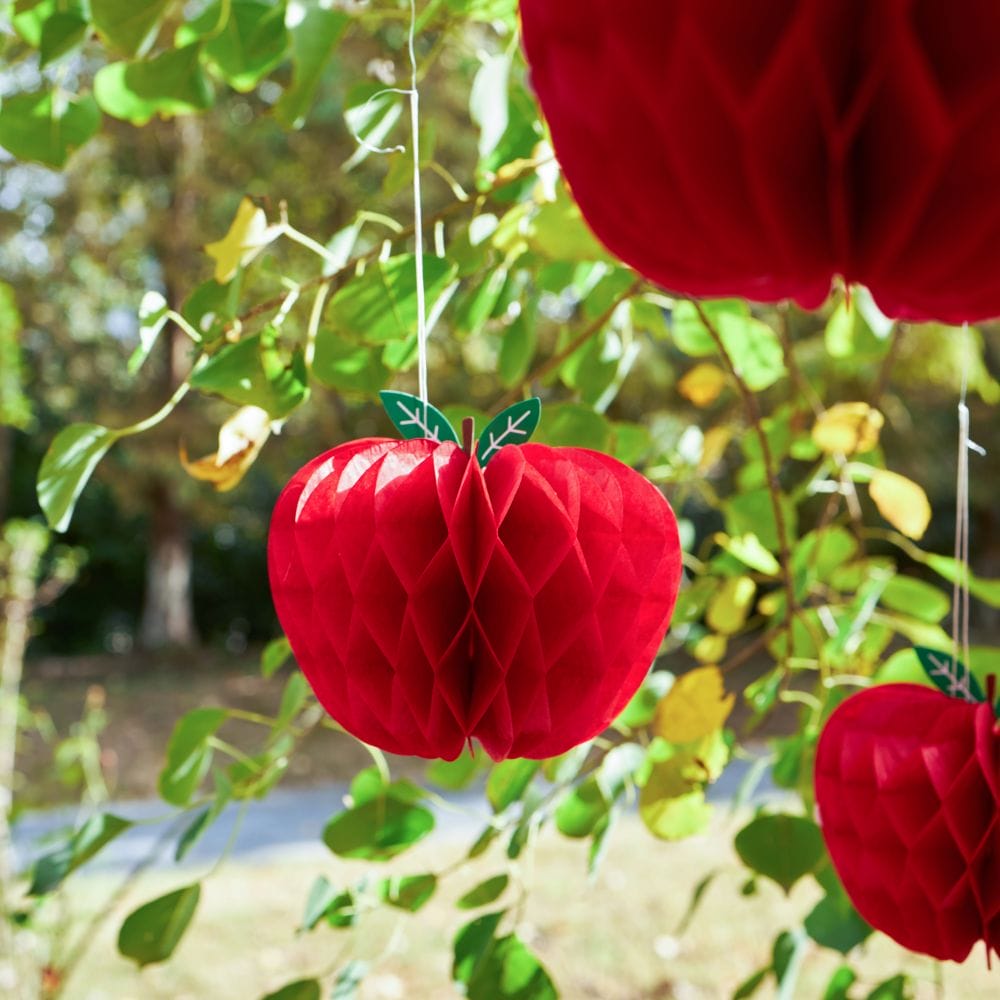 apple shaped paper honeycomb