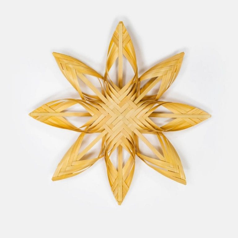 Bamboo Christmas Snowflake Weaving Christmas Tree Ornament