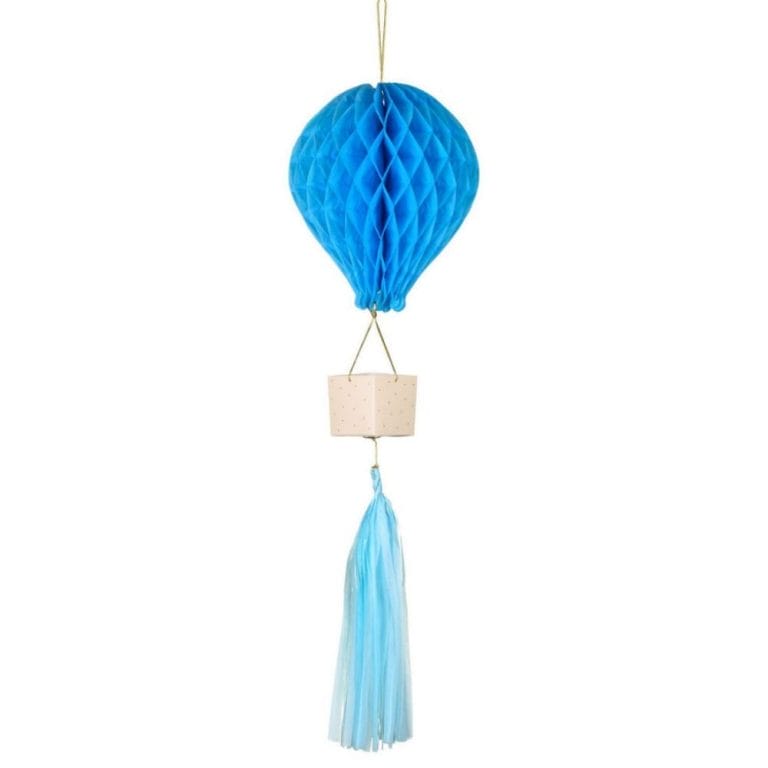 Blue Honeycomb Hot Air Balloon Hanging Decorations Wholesale