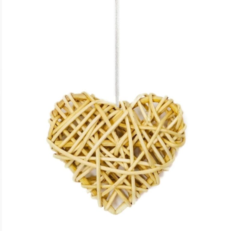 Custom Handcrafted 3d Heart Weaving Christmas Ornament