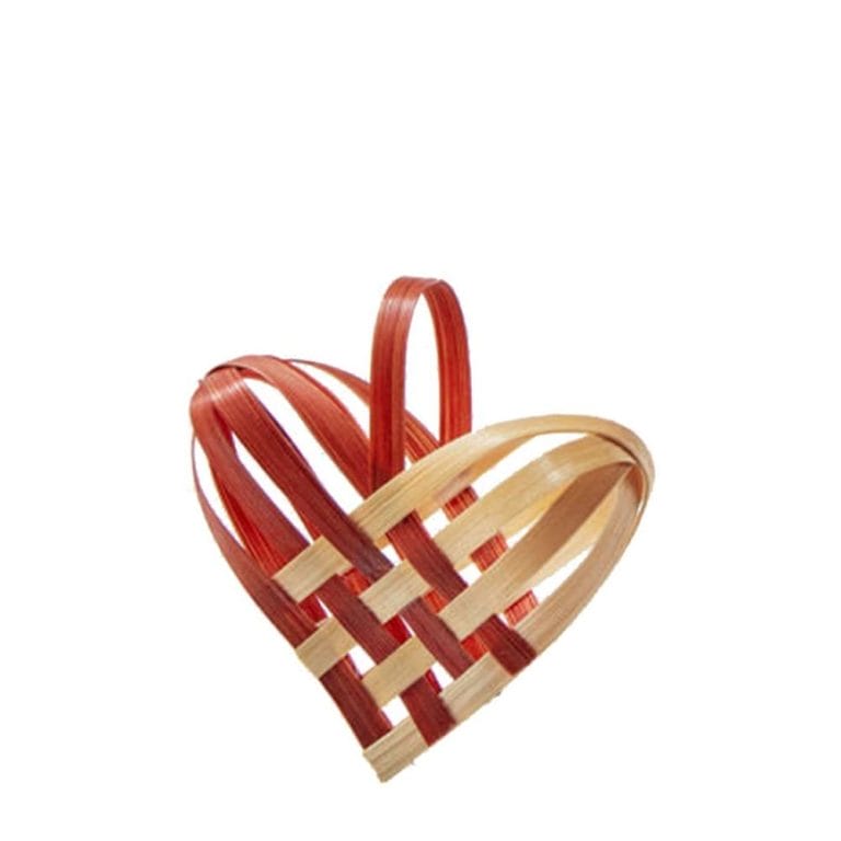 Custom Traditional Woven Heart Christmas Valentines Ornament