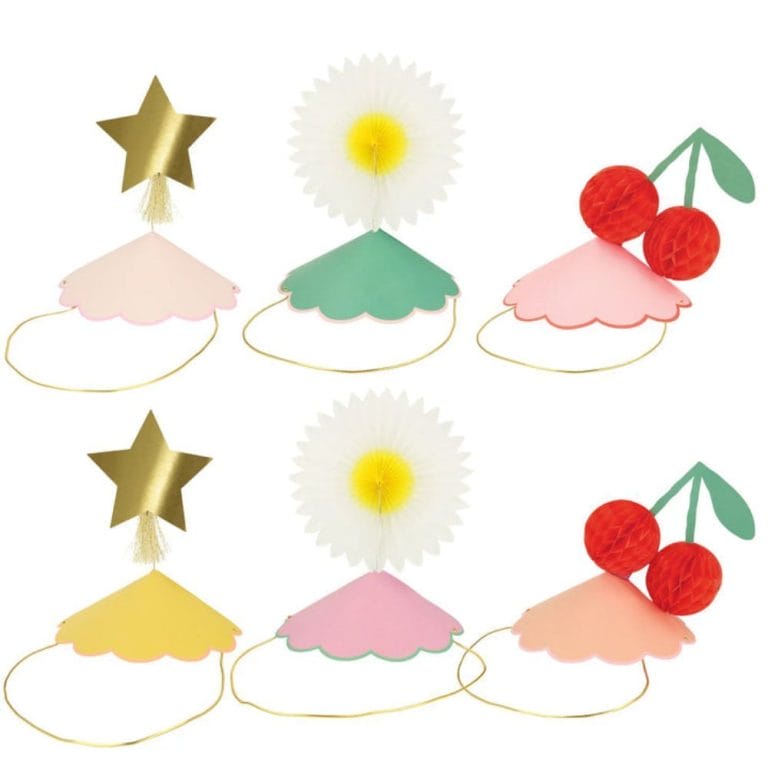 Happy Icons Party Hats Cute Paper Hats Wholesale 6pcs