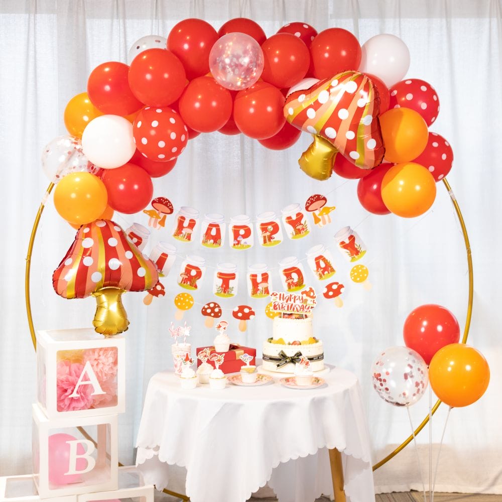 Mushroon Themed Personalized Birthday Decorations