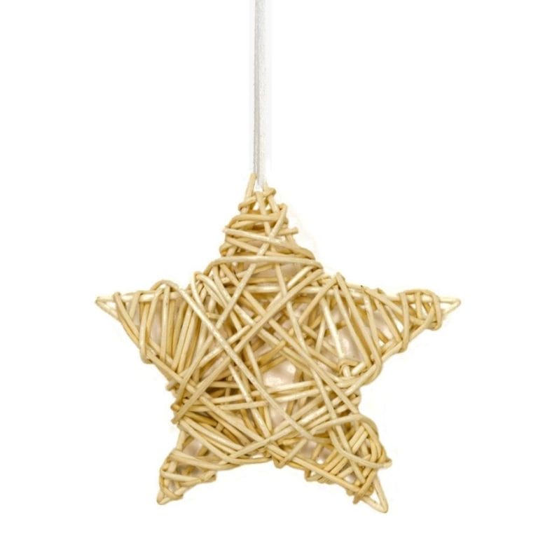 Personalized Handcrafted Star Weaving Christmas Tree Ornaments