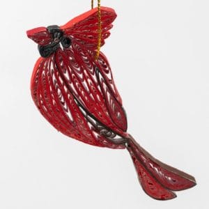 Quill Cardinal Ornament 2