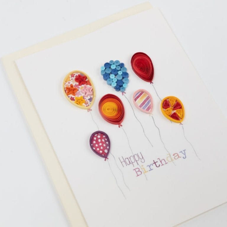 Happy Birthday Handmade Quilled Card - Ten Thousand